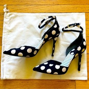 STELLA LUNA 'Petit Pois' Polka Dot Print d'Orsay Pumps | Black & White